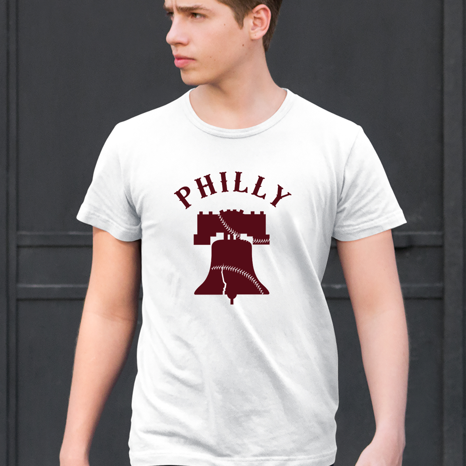 Philly Cracked Liberty Bell Men's T-shirt Teal