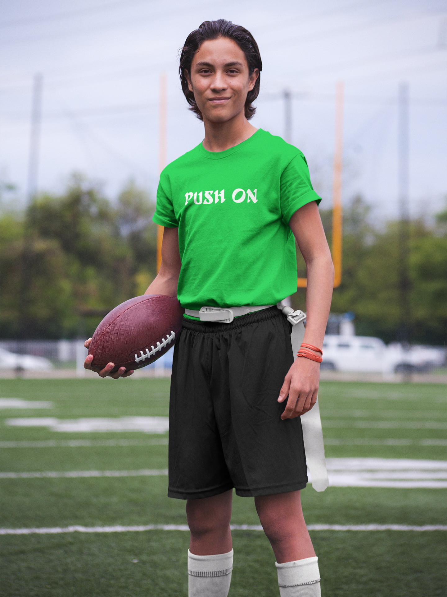 Push On Tush Push Mens T-shirt Kelly Green