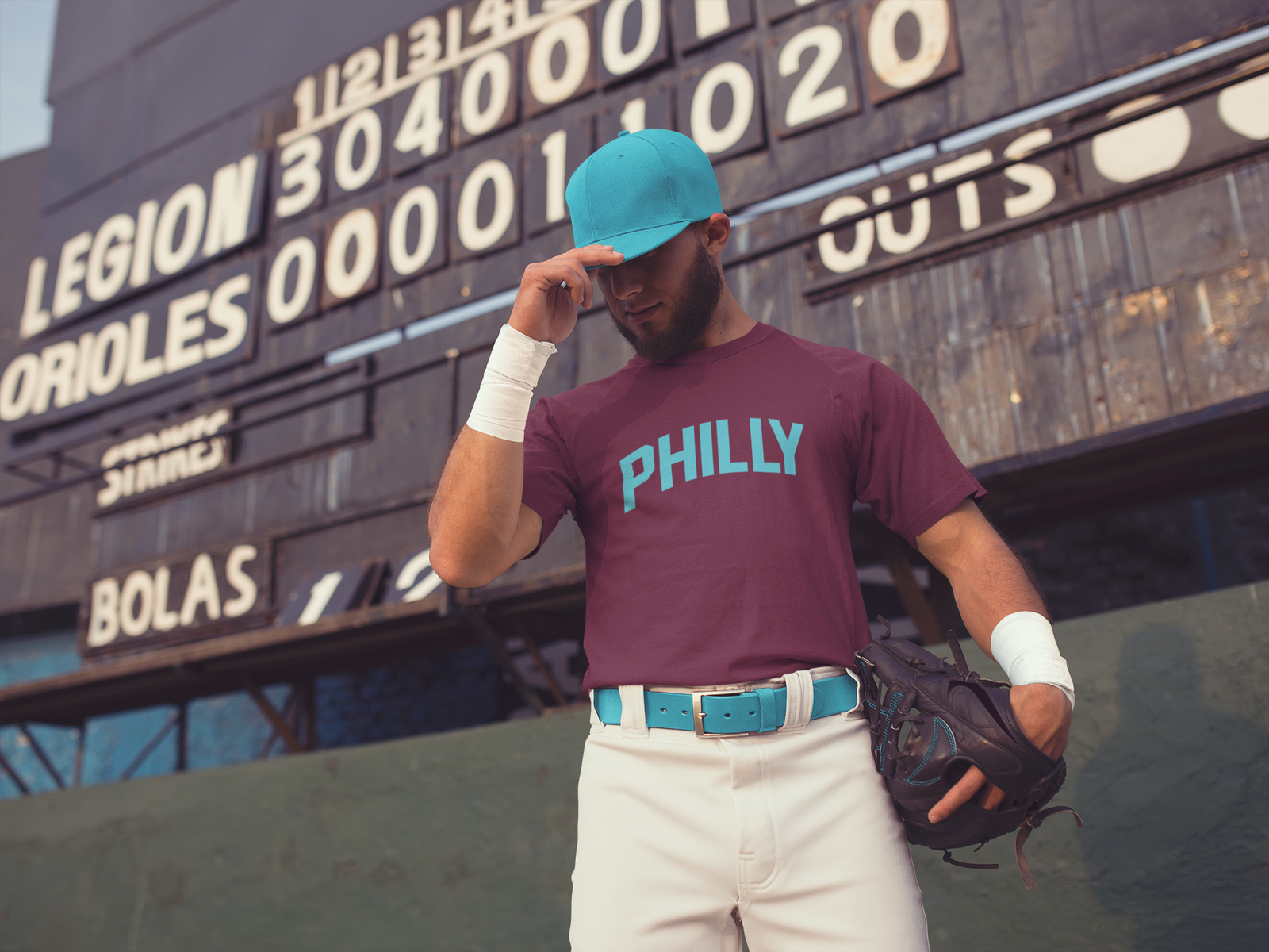 Philly Philadelphia Pride Men's T-shirt Maroon