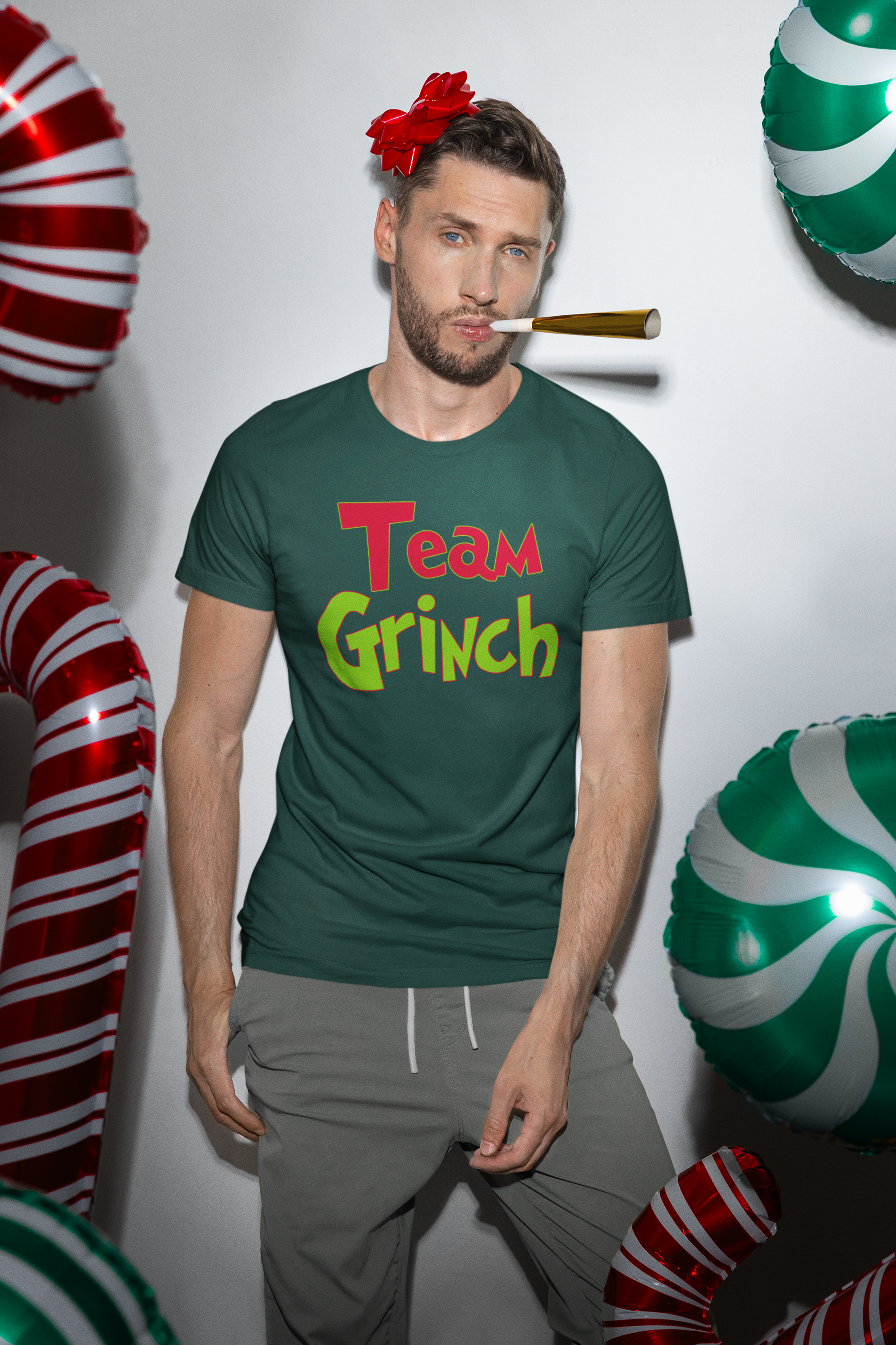 Team Gr-nch Jolly Grinchmas Merry Christmas  Mens T-shirt 