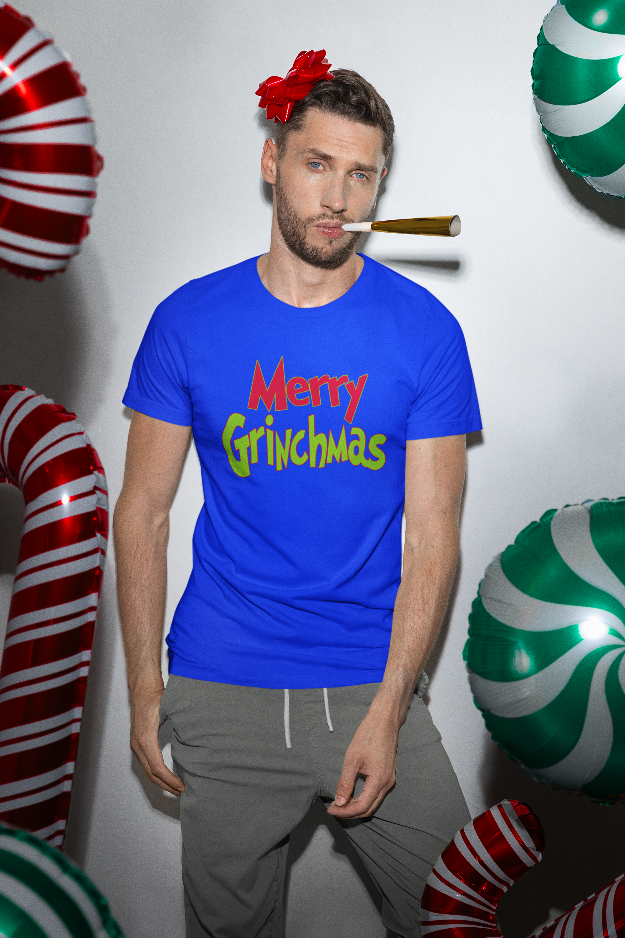 Merry Grinchmas Jolly Merry Christmas  Mens T-shirt 