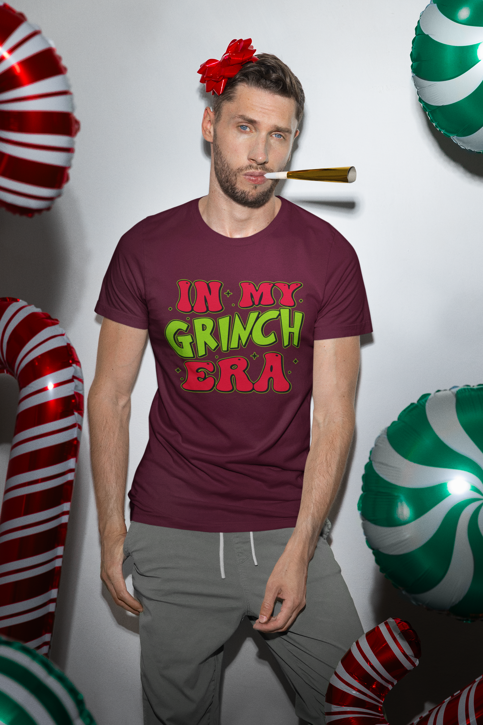 In My Gr-nch Era Jolly Merry Christmas  Mens T-shirt Black