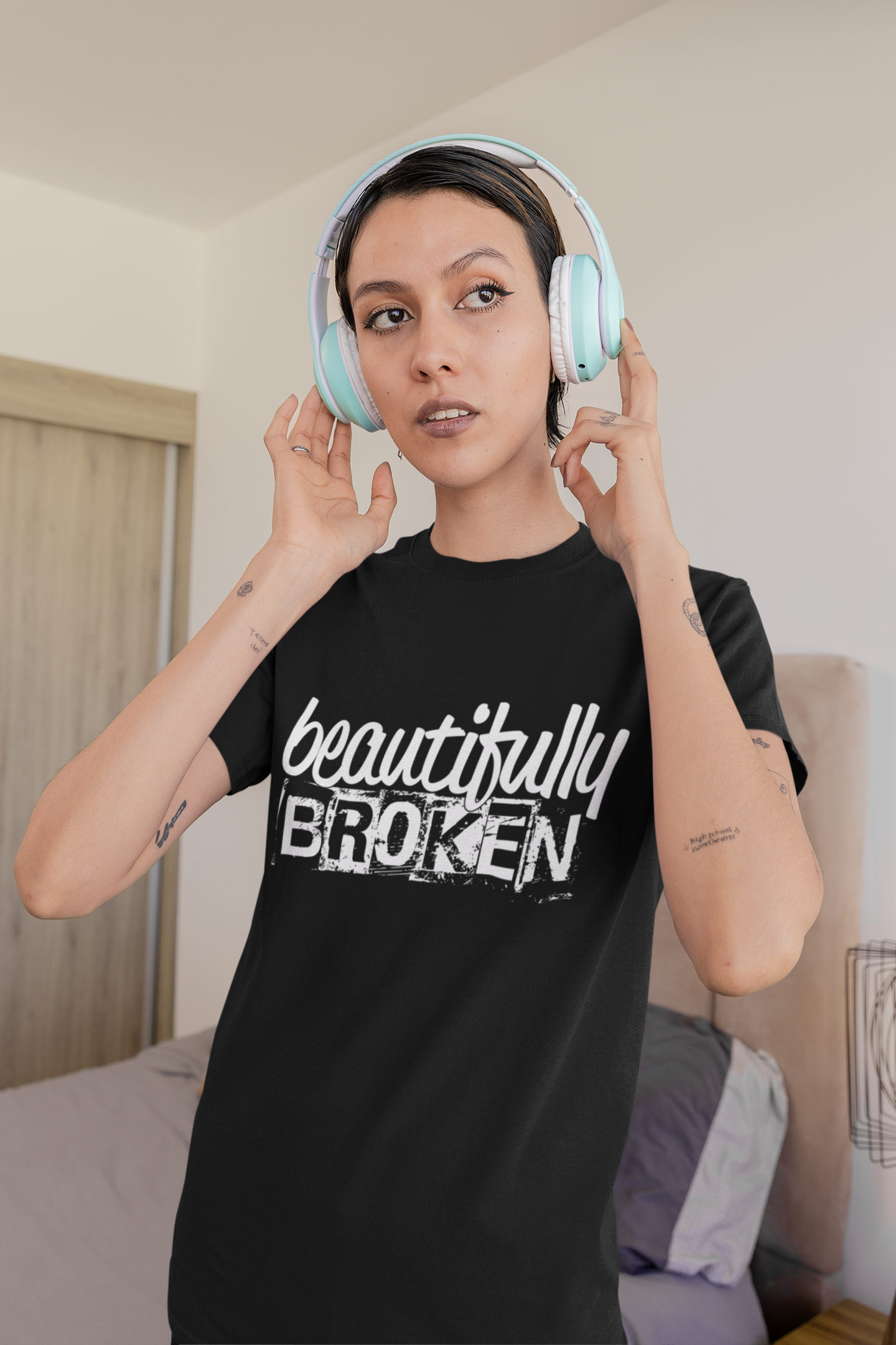 Beautifully Broken Music Mens T-shirt