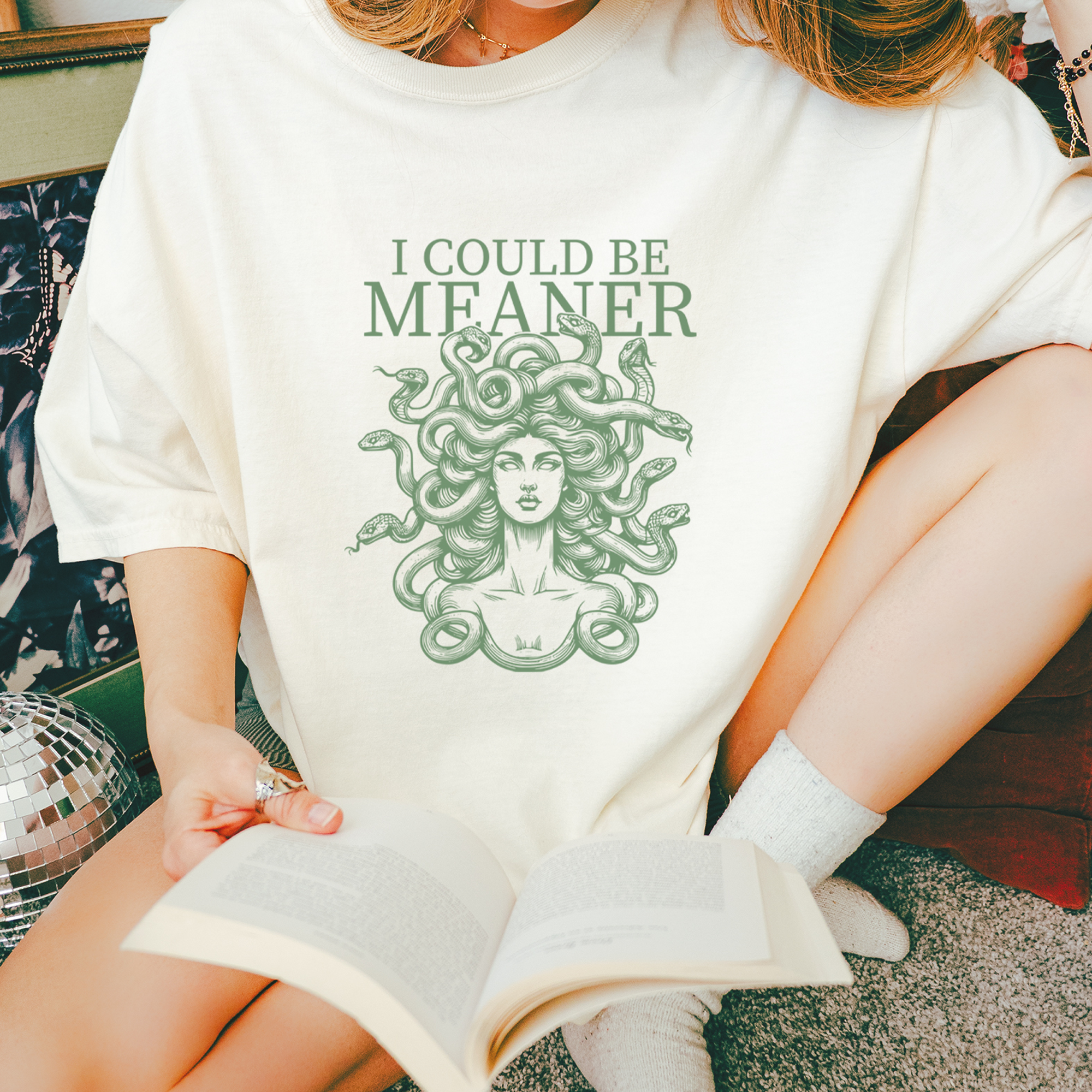 Medusa I Could Be Meaner Men's T-shirt White