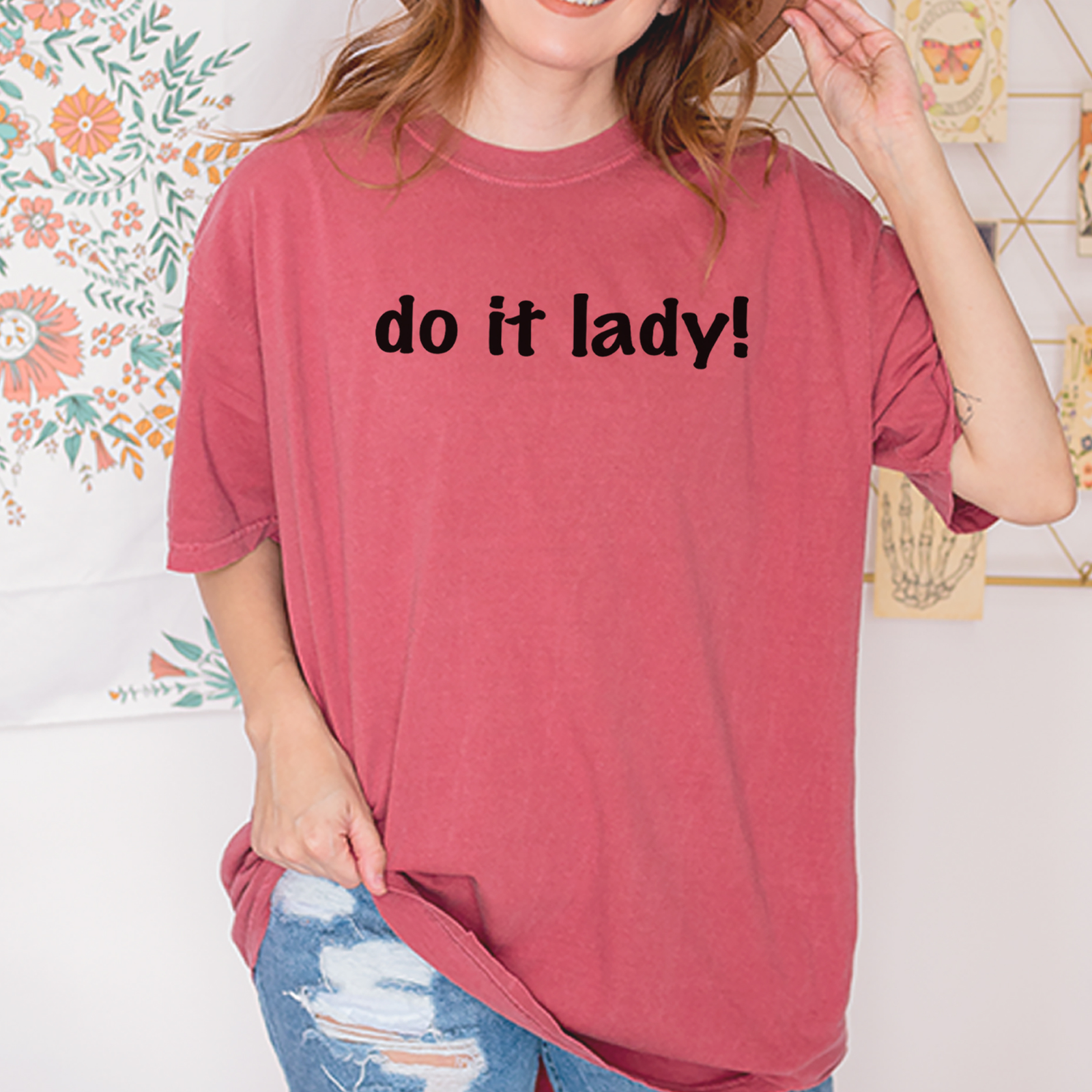 Do It Lady Viral Meme Mens T-shirt Heather Grey
