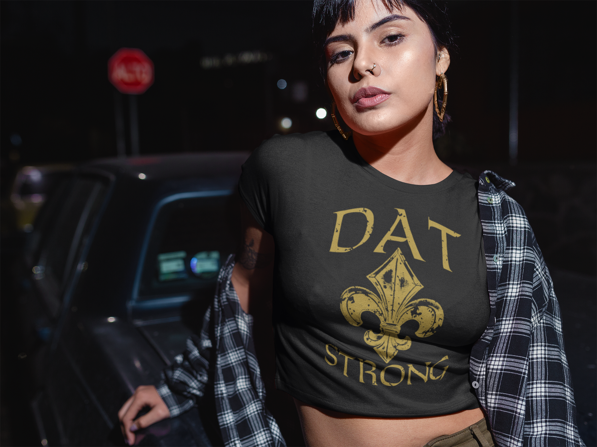 Dat Strong New Orleans   Mens T-shirt Black