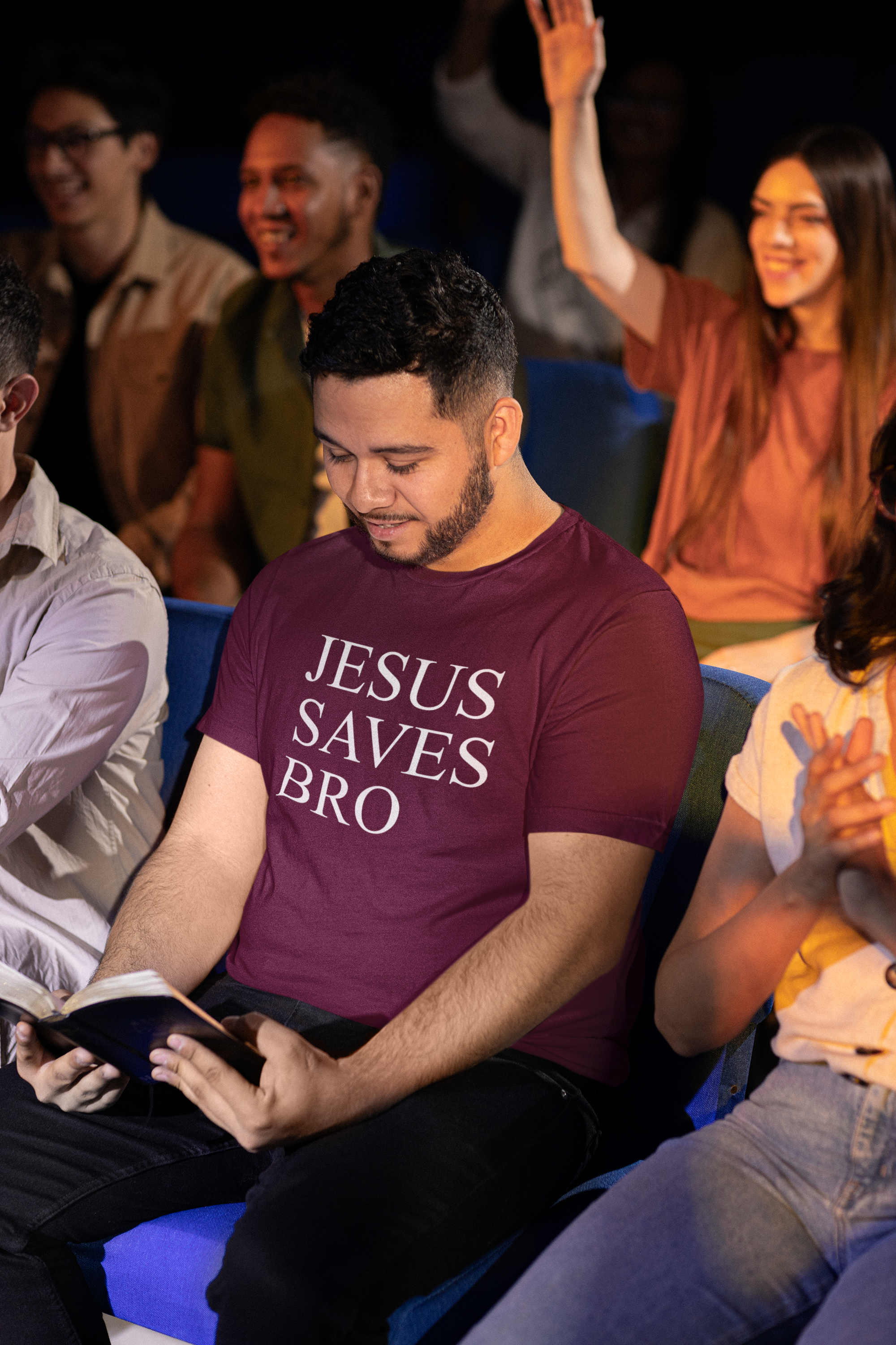 Jesus Saves Bro  Mens T-shirt Black