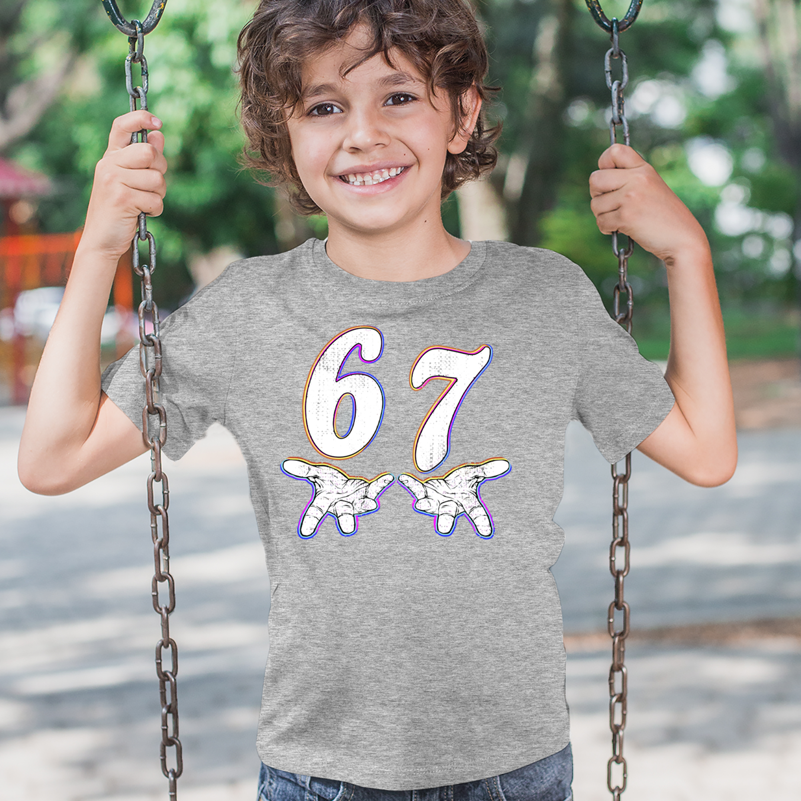 67 Hands Meme Viral Drill Mens T-shirt Black