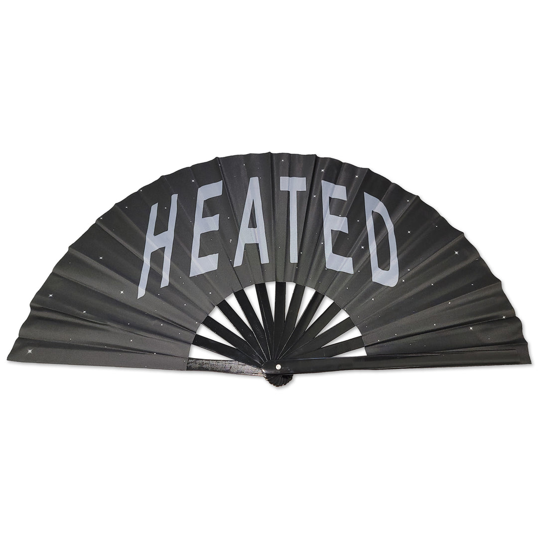 HEATED Large Concert Hand Fan - Foldable Handheld Renaissance Fan, Perfect for Festivals, Raves, Abanicos de Mano para Fiesta