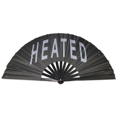 HEATED Large Concert Hand Fan - Foldable Handheld Renaissance Fan, Perfect for Festivals, Raves, Abanicos de Mano para Fiesta