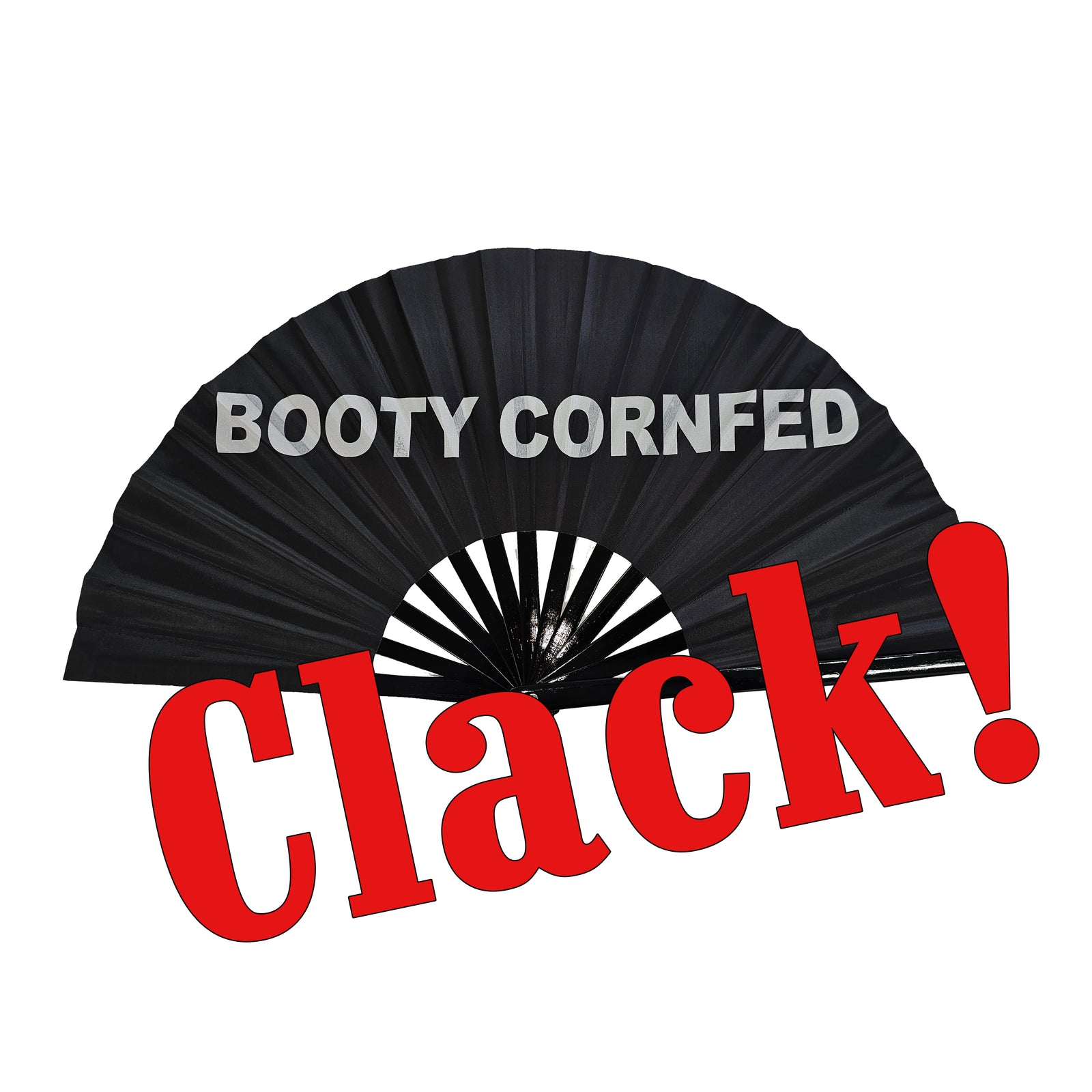 Booty Cornfed Large Concert Hand Fan - Foldable Handheld Cowboy Carter Fan, Perfect for Festivals, Raves, Abanicos de Mano para Fiesta