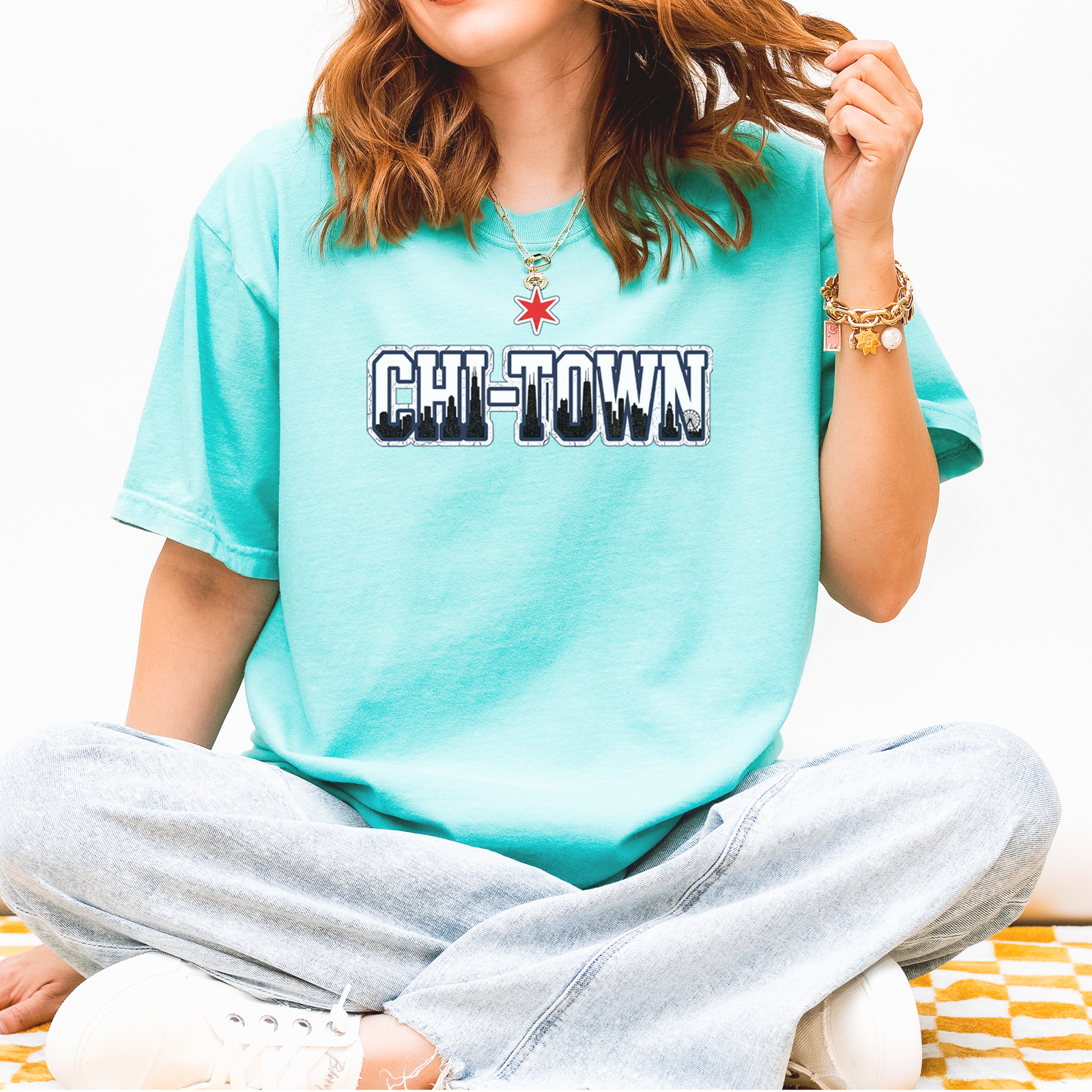 Chicago Chi-Town City Pride Mens T-shirt Black