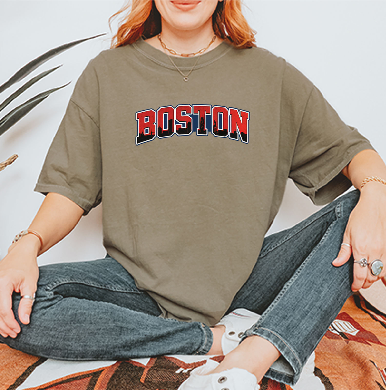 Boston City Pride Skyline Mens T-shirt Black