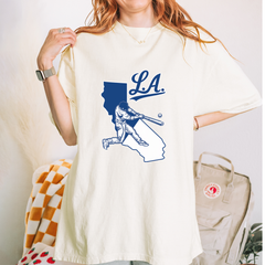 Los Angeles Baseball Batter Up Mens T-shirt 