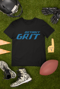 Grit Detroit Football Hard Knocks Mens T-shirt 