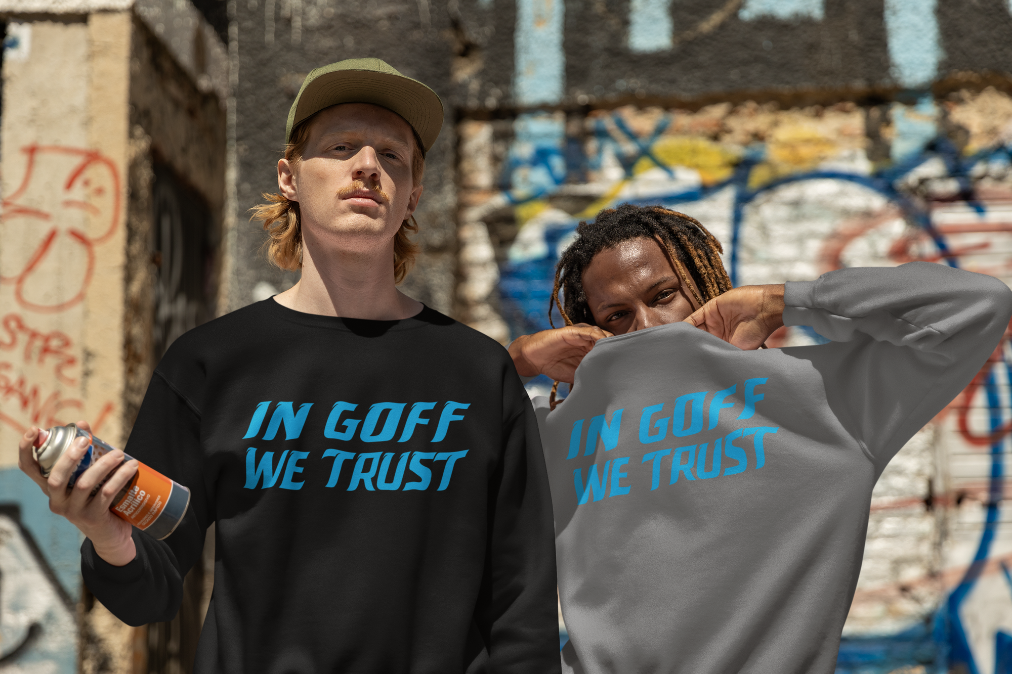 In Goff We Trust Detroit  Mens T-shirt Black