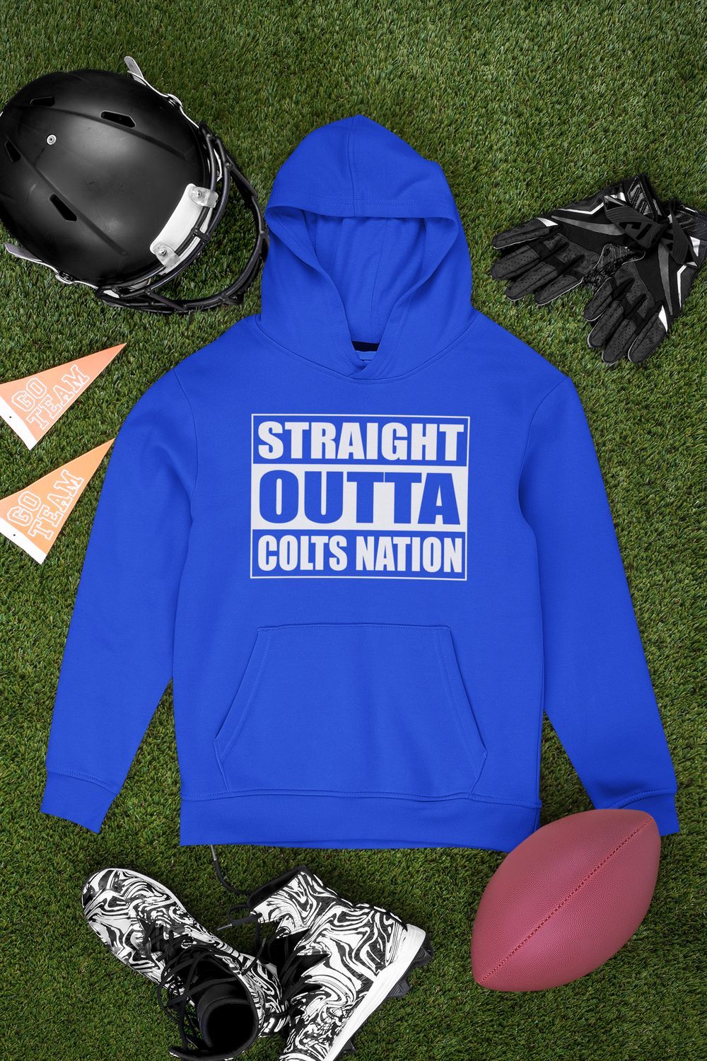 Straight Outta Colts Nation Football  Mens T-shirt 