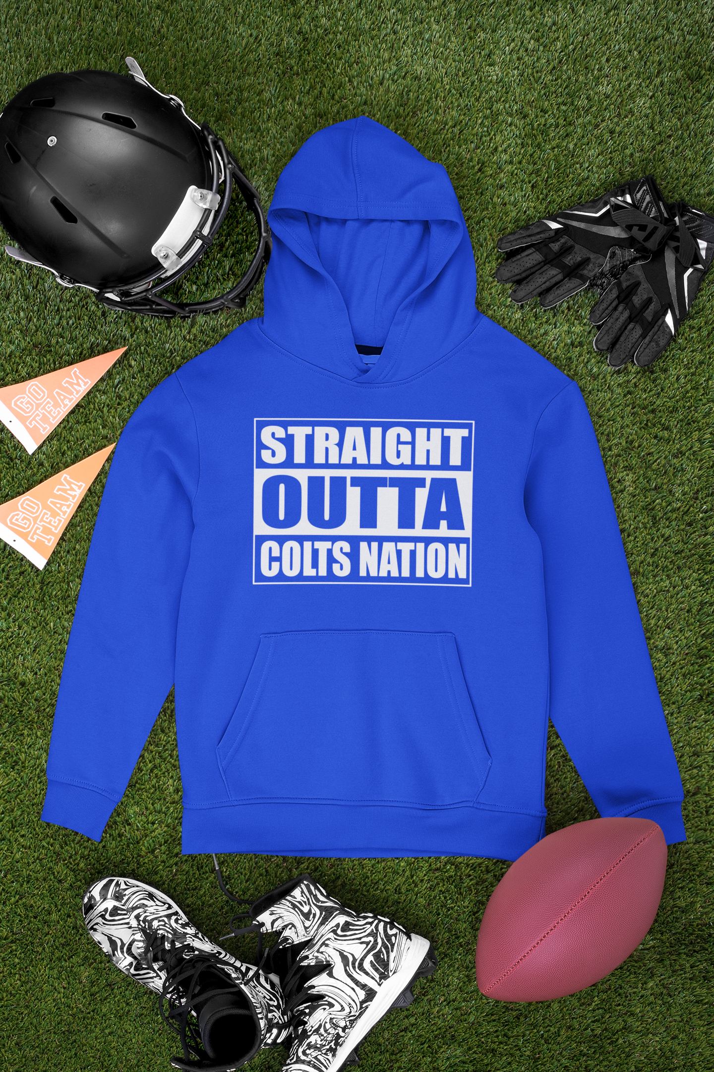 Straight Outta Colts Nation Football  Mens T-shirt 