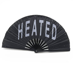 HEATED Large Concert Hand Fan - Foldable Handheld Renaissance Fan, Perfect for Festivals, Raves, Abanicos de Mano para Fiesta