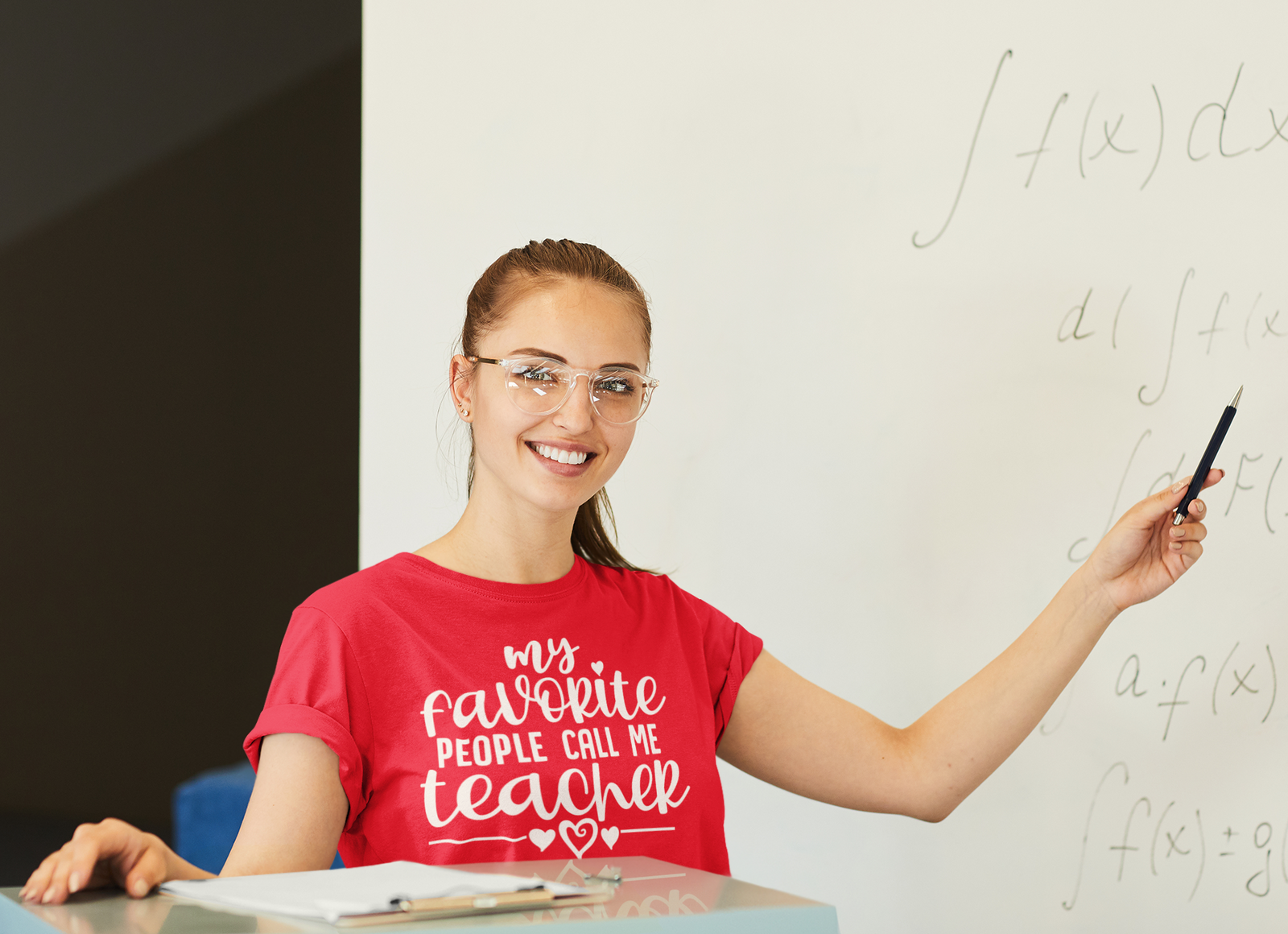 My Favorite People Call Me Teacher Mens T-shirt Red