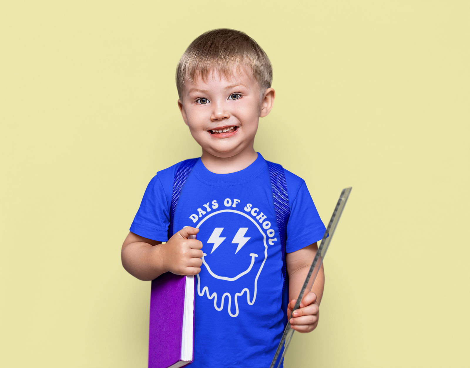 Melting Smile Face 100 Days Of School Mens T-shirt Black