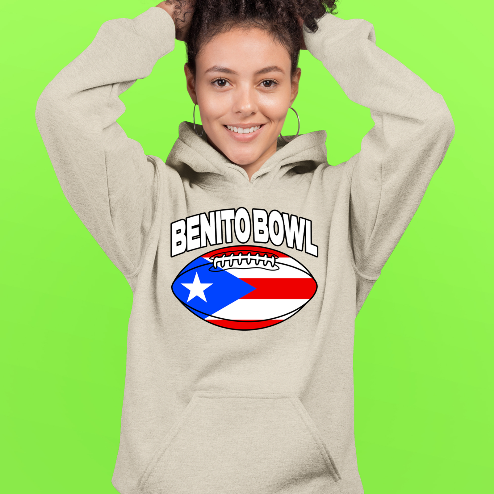 Benito Bowl Puerto Rico Football Mens T-shirt Black