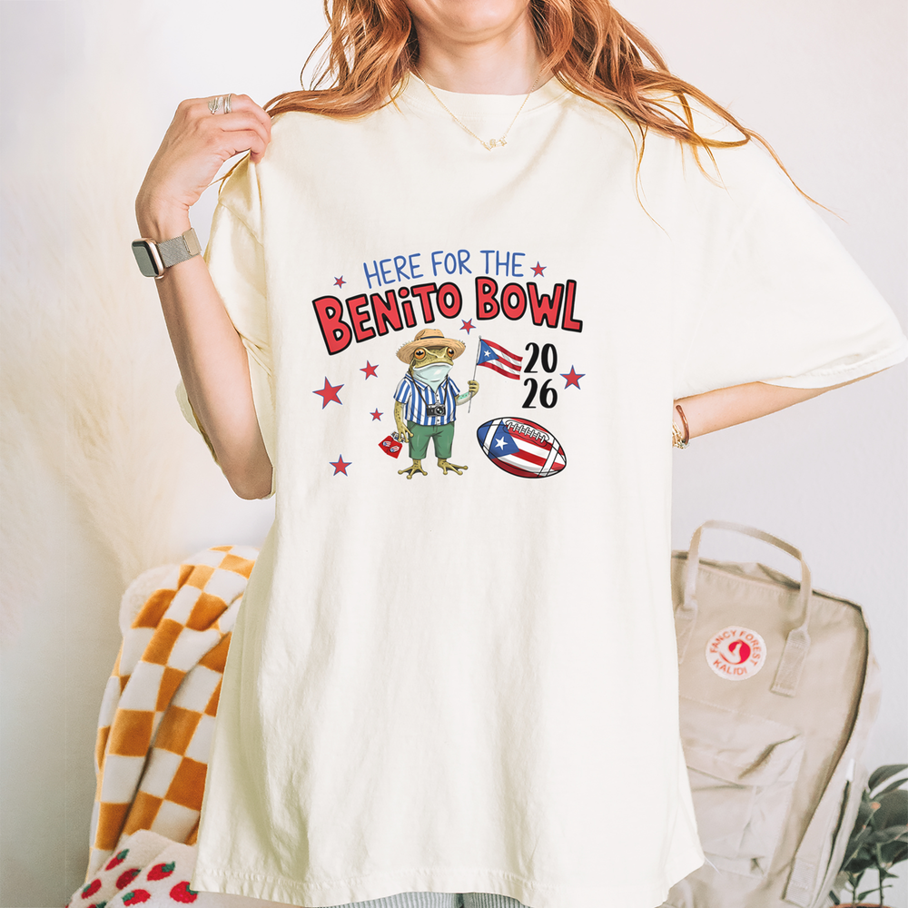 Frog Here for the Benito Bowl Football Mens T-shirt 