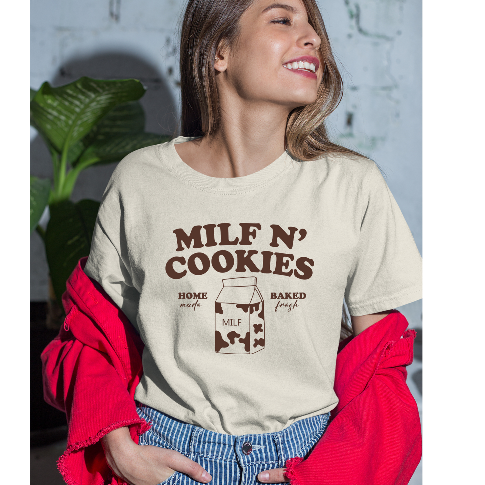 Milf And Cookies Mens T-shirt Heather Grey