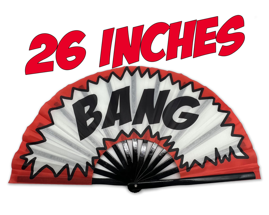 BANG Large Concert Hand Fan - Foldable Handheld Cowboy Carter Fan, Perfect for Festivals, Raves, Abanicos de Mano para Fiesta