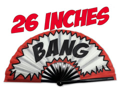 BANG Large Concert Hand Fan - Foldable Handheld Cowboy Carter Fan, Perfect for Festivals, Raves, Abanicos de Mano para Fiesta