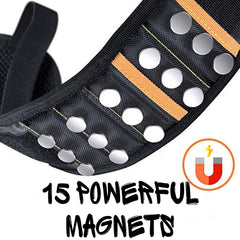 Magnetic Tool Wristband - Perfect Father's Day & Birthday Gift for Dad, Handy Cool Gadget, Tool Belt Accessory, Construction & Carpenter Tool Holder, Nail Magnet, Tool Belt Compatible