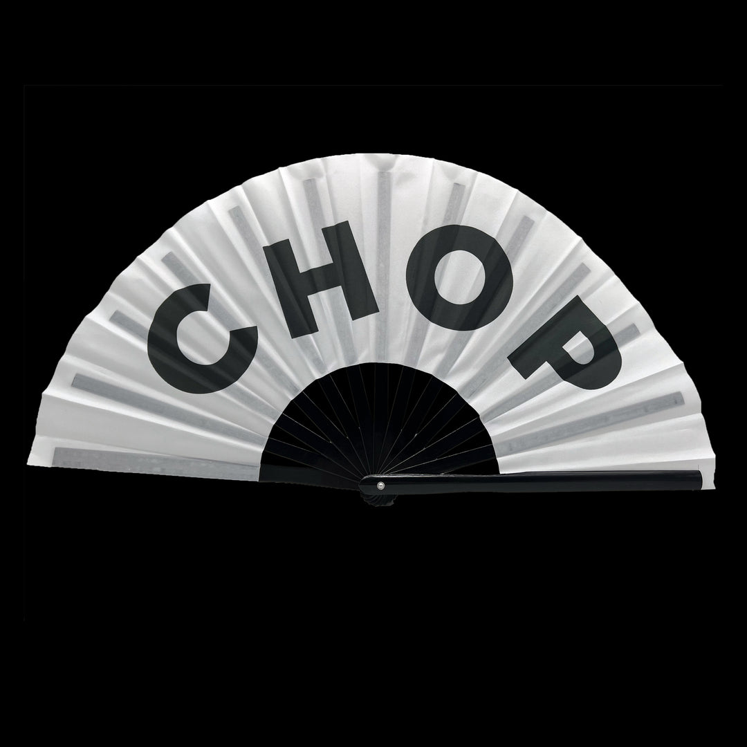 CHOP Large Concert Hand Fan - Foldable Handheld Celebration Fan, Perfect for Festivals, Raves, Abanicos de Mano para Fiesta
