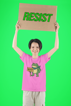 Sign Resist Meme Frog Protest Mens T-shirt 
