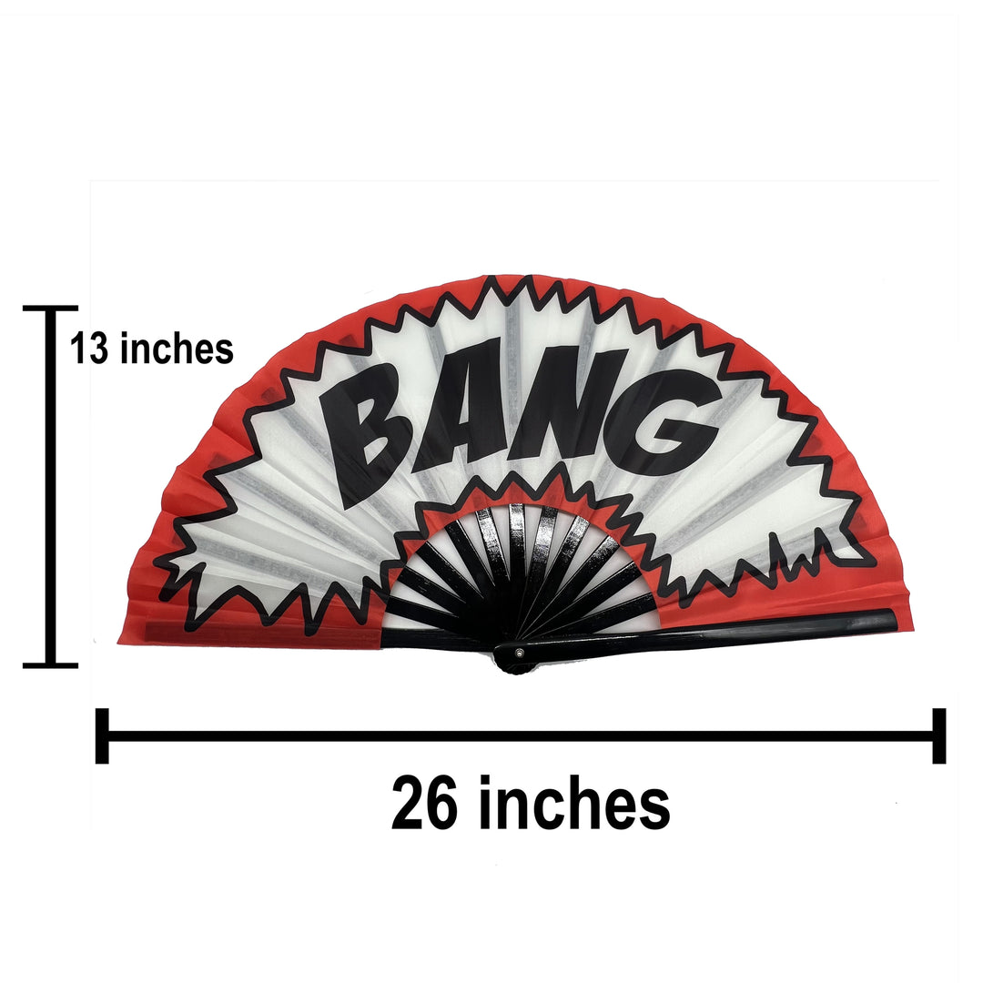 BANG Large Concert Hand Fan - Foldable Handheld Cowboy Carter Fan, Perfect for Festivals, Raves, Abanicos de Mano para Fiesta