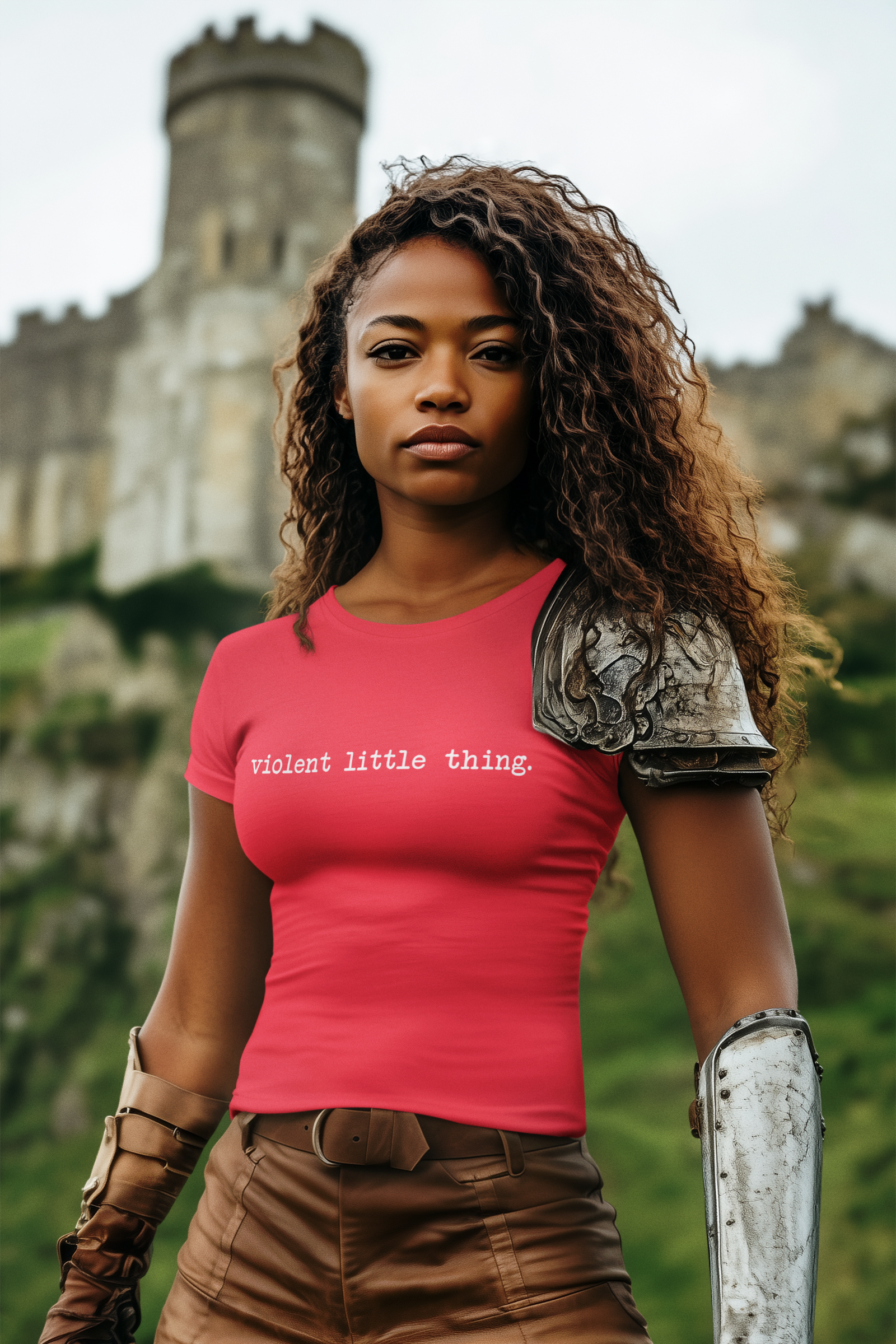 Typeface Violent Little Thing Mens T-shirt Black