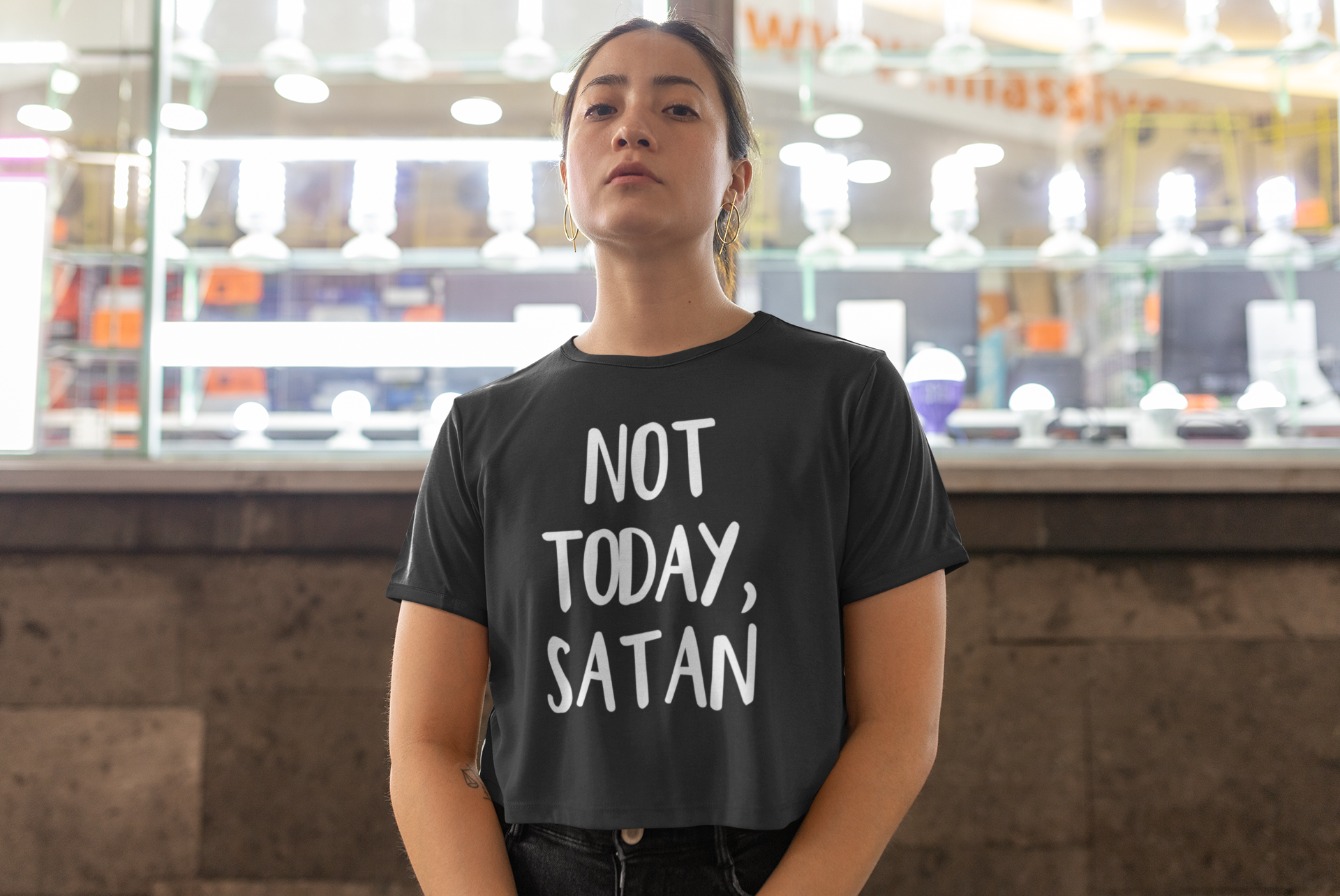 Not Today, Satan Jesus Already Won Mens T-shirt 