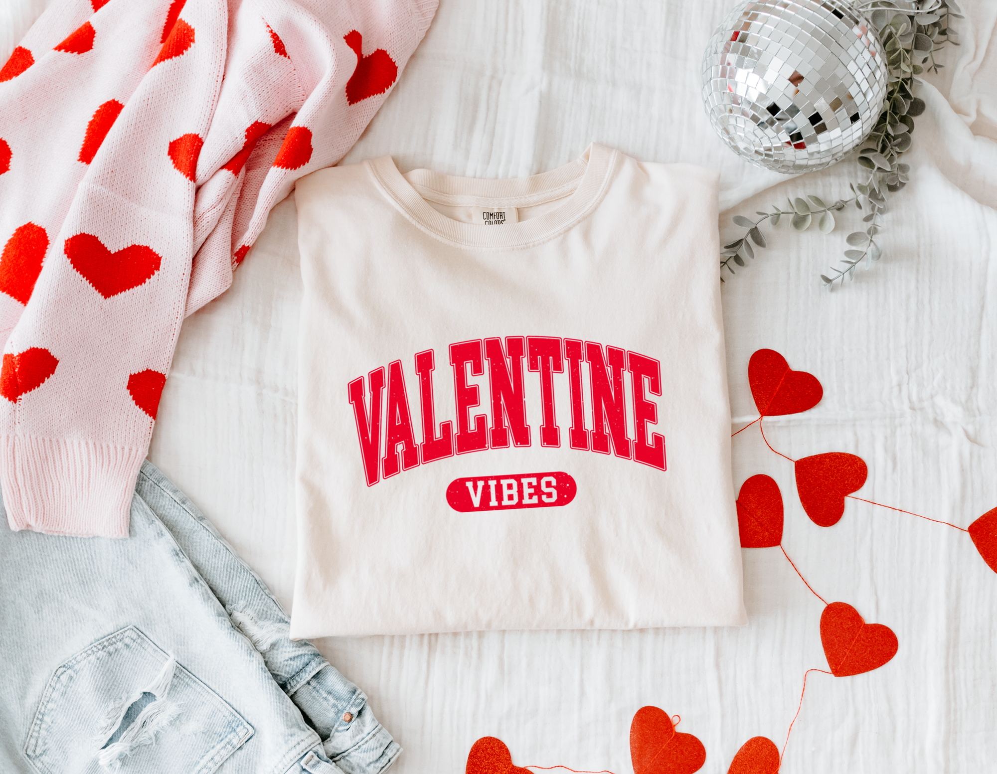 Valentines Vibes  Mens T-shirt White