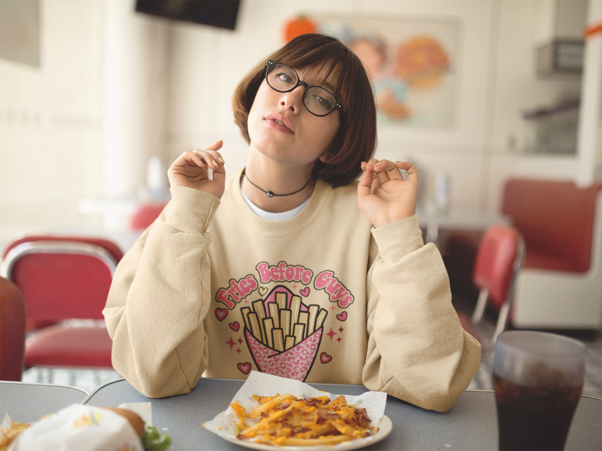 Fries Before Guys  Mens T-shirt Tie-Dye Jellybean