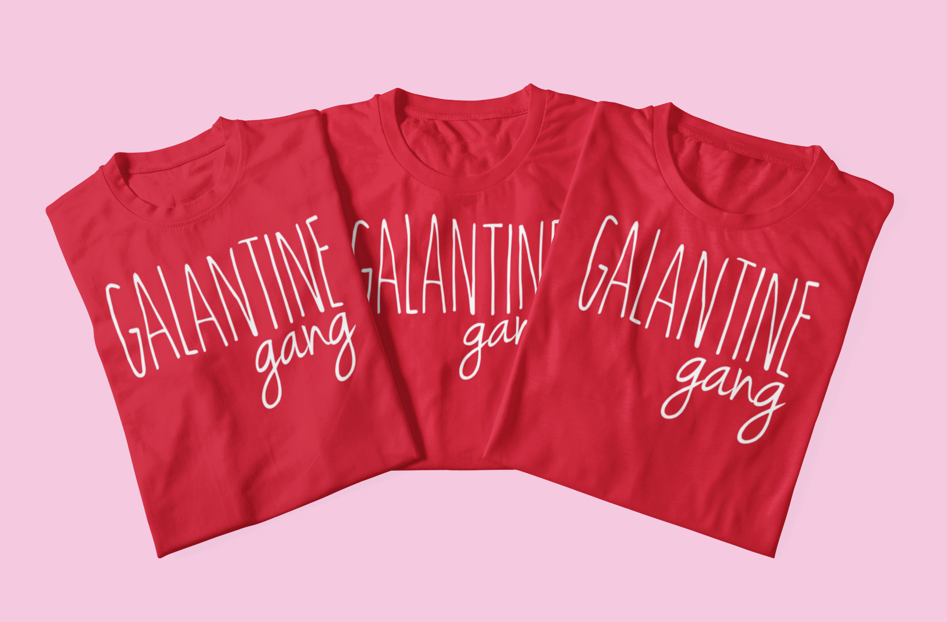 Galentine Gang Valentine's Shirt Mens T-shirt Red