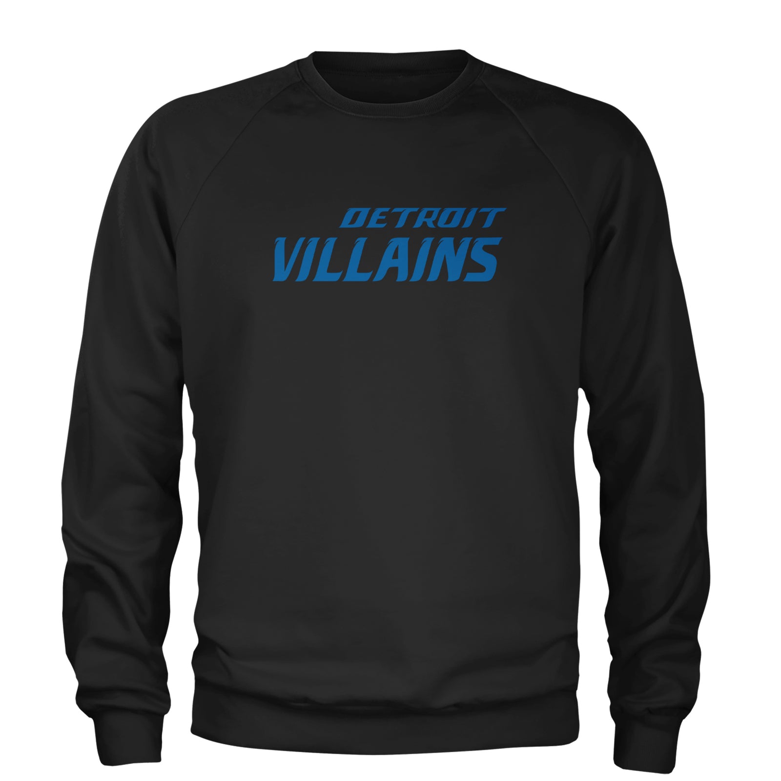 Detroit Villains Grit Football Adult Crewneck Sweatshirt Black