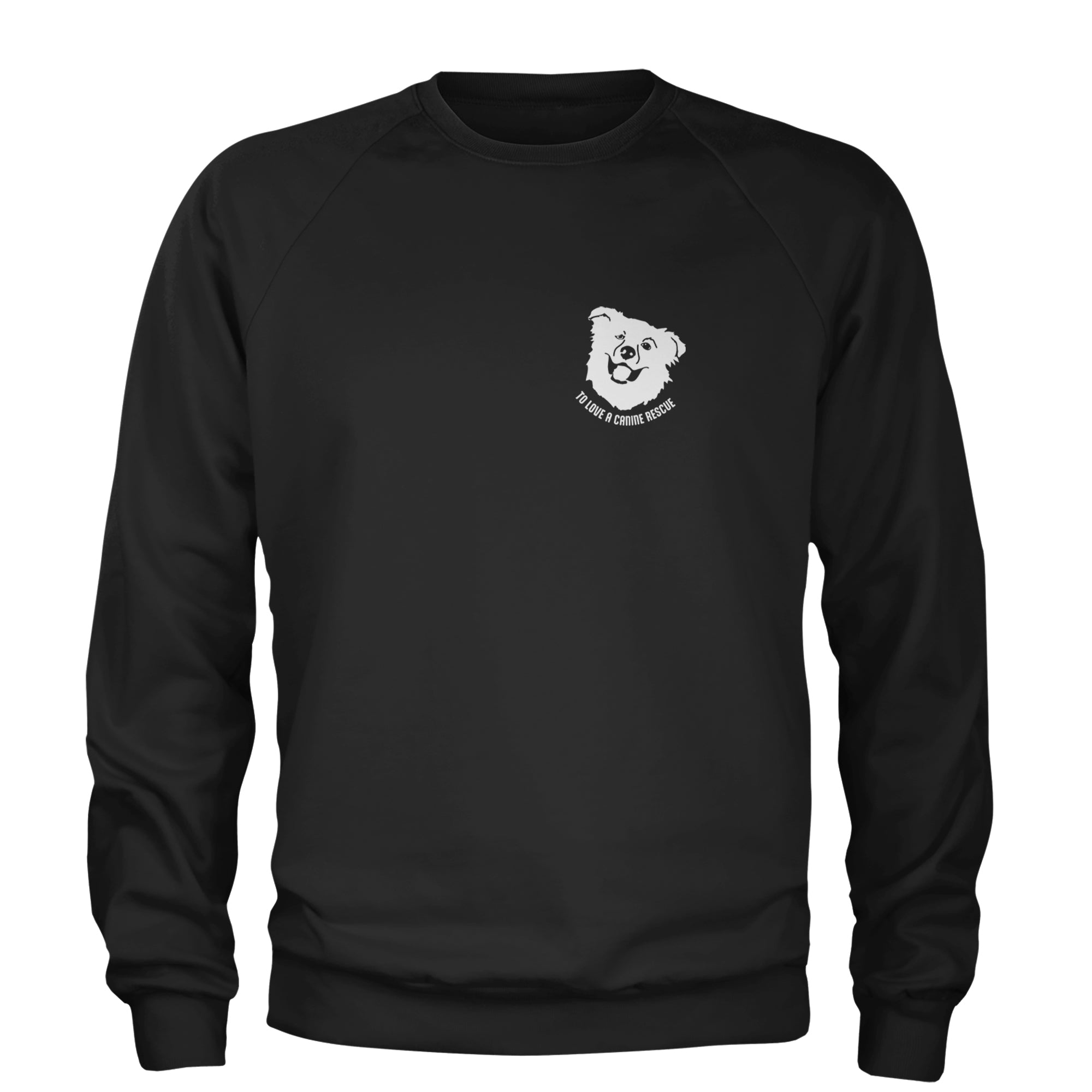TLC Chelsea's Barking Back Adult Crewneck Sweatshirt Black