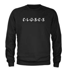 E-L-G-S-E-S Eagles Chant Adult Crewneck Sweatshirt Black