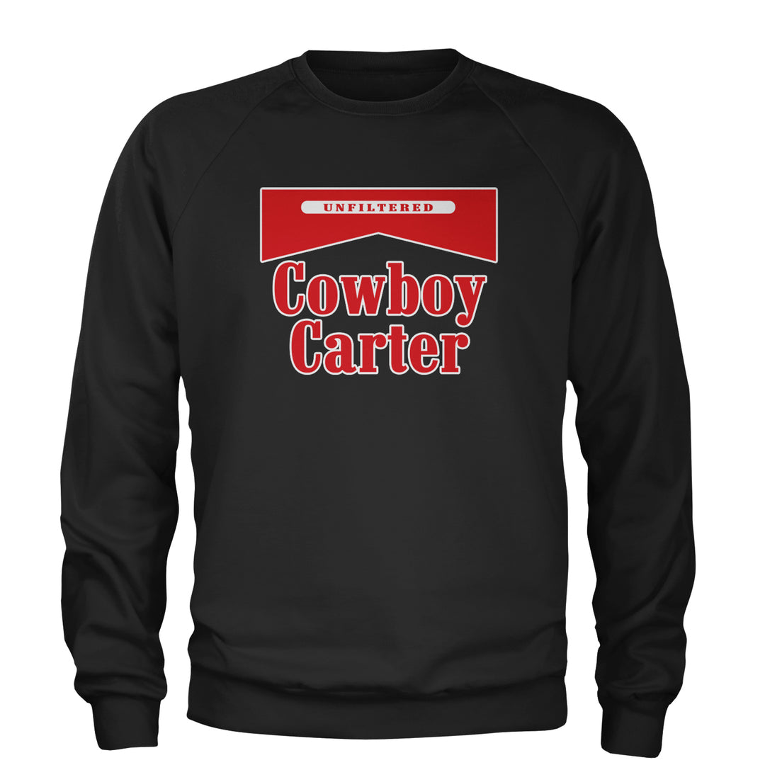 Cowboy Karter Country Act Two Adult Crewneck Sweatshirt Black
