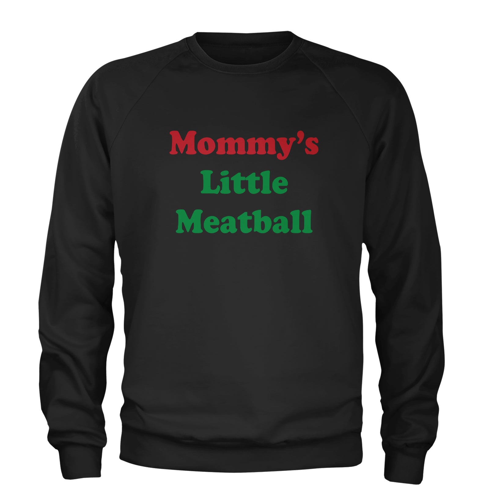 Mommy's Little Meatball Love Island Adult Crewneck Sweatshirt White