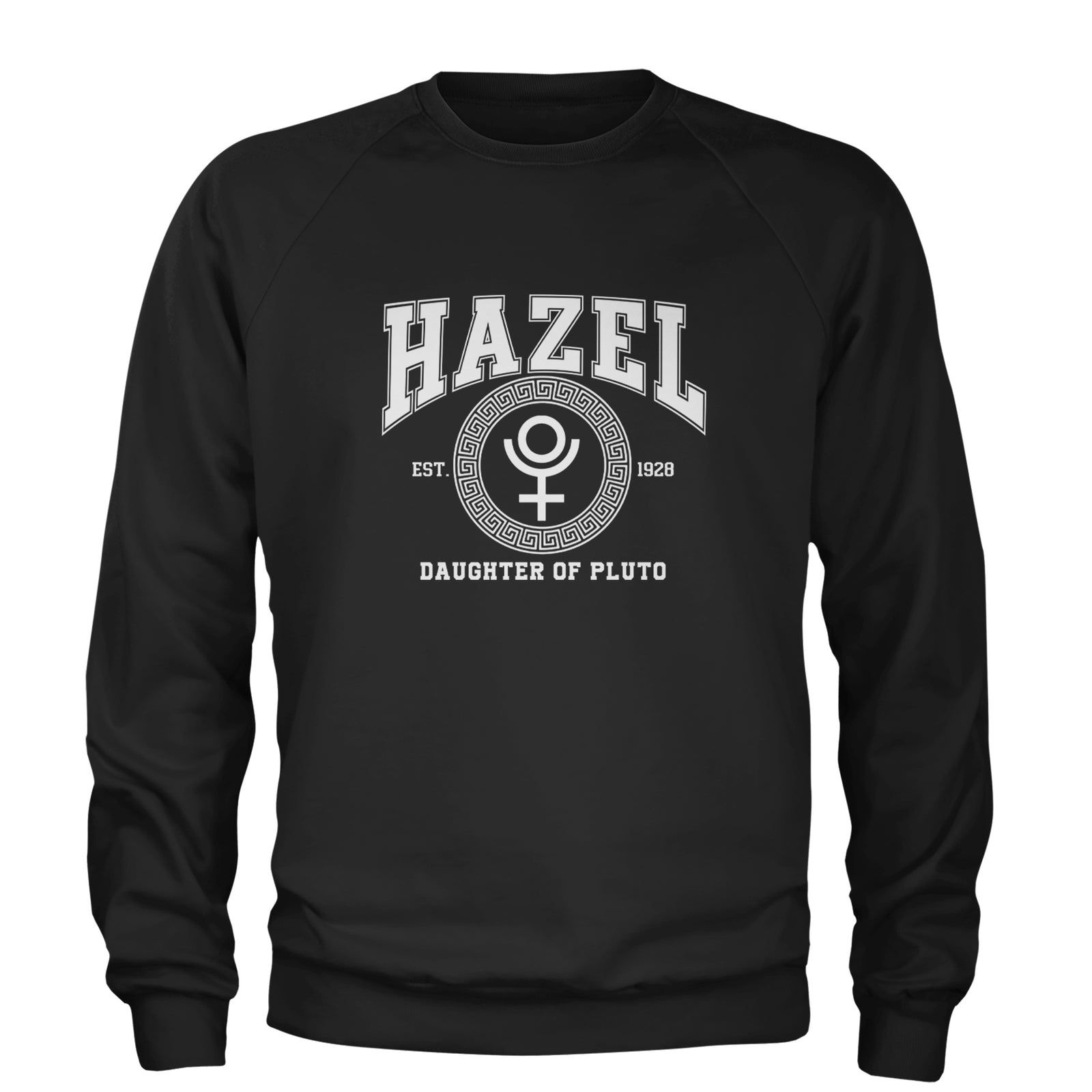 Hazel Daughter of Pluto Roman Gold Adult Crewneck Sweatshirt Black