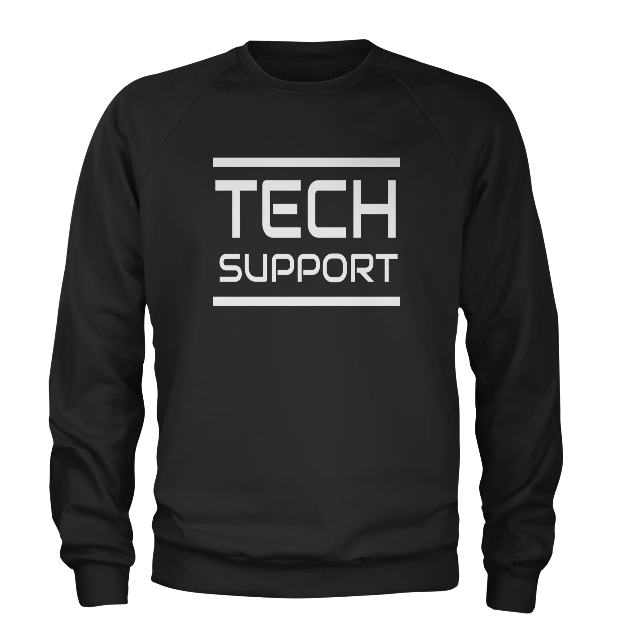 Tech Support Technologist IT Adult Crewneck Sweatshirt Black