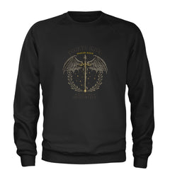 Fourth Wing Dragon Rider Vintage Basgiath War College Adult Crewneck Sweatshirt Black