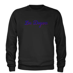 Los Doyers LA Baseball Adult Crewneck Sweatshirt Black