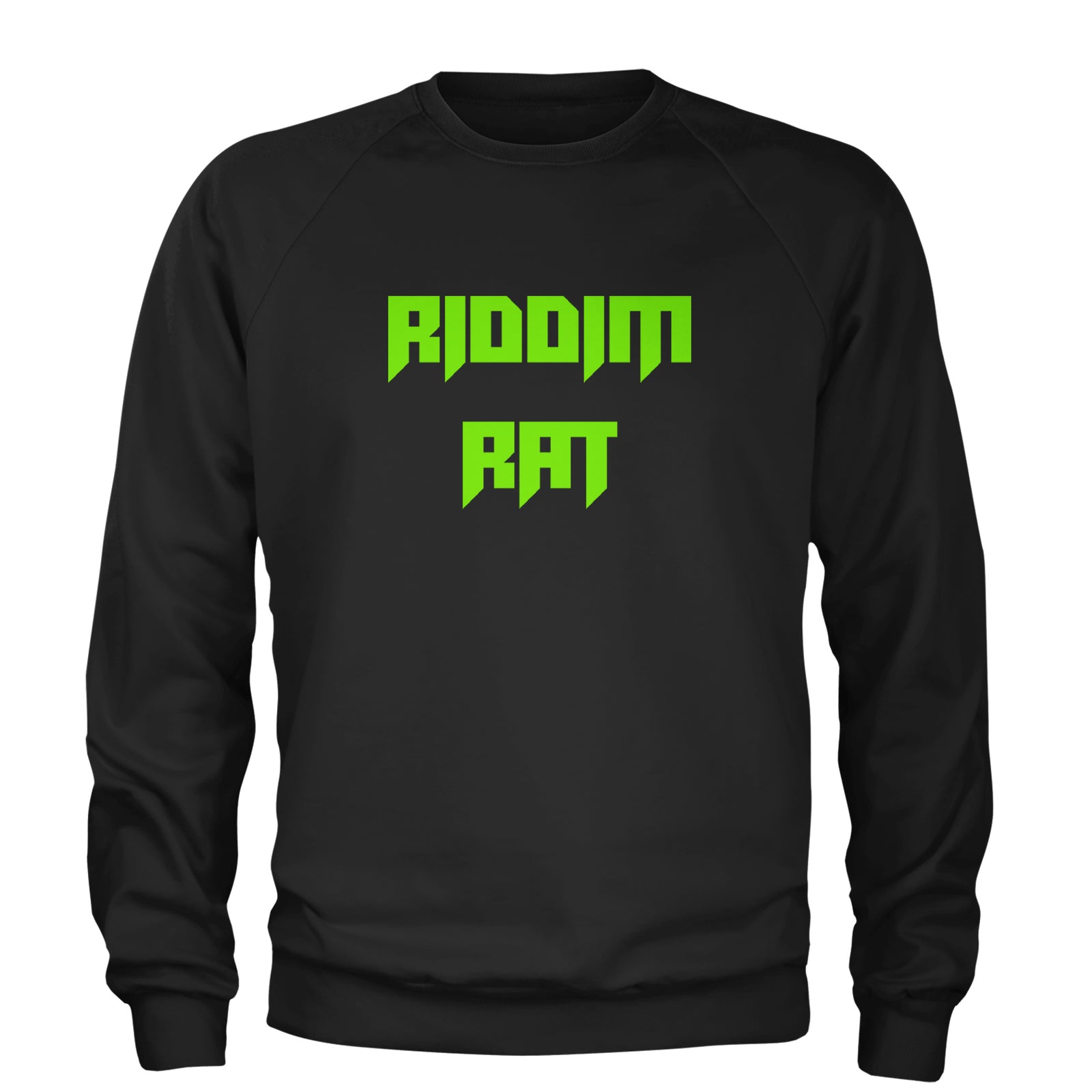 Riddim Rat Rhythm Club Rave EDM Adult Crewneck Sweatshirt Black