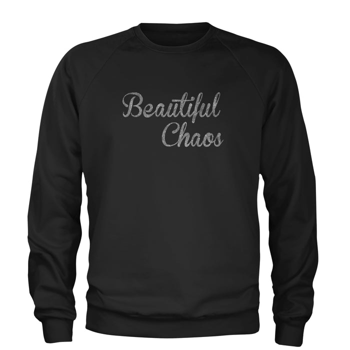 Beautiful Chaos Glitter Music Festival Adult Crewneck Sweatshirt